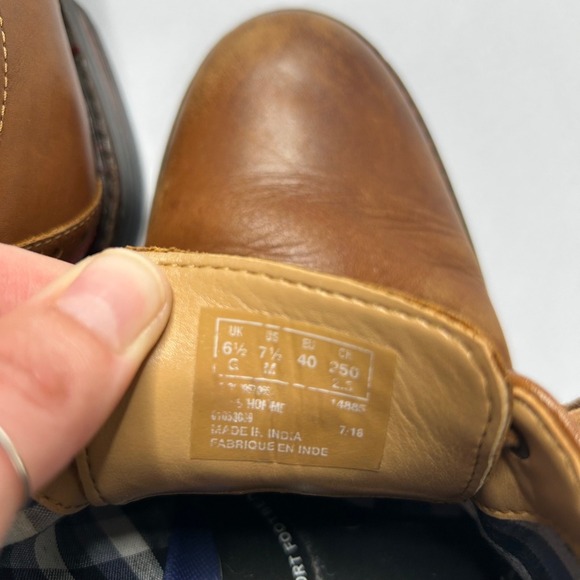 Bostonian Commonwealth Mens Dress Shoes Leather Brogue Oxfords Tan Size 7.5 - Picture 6 of 8